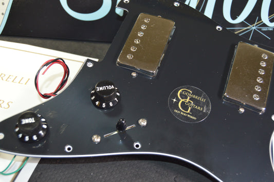 Hot Rod HH Loaded Fender Pickguard Stratocaster with ToneRider Chrome Buckers