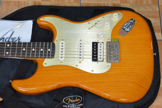 FSR Amber Transparent Stratocaster TBX Boost, Noiseless with Atomic Bucker