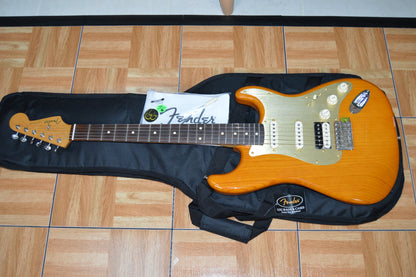 FSR Amber Transparent Stratocaster TBX Boost, Noiseless with Atomic Bucker