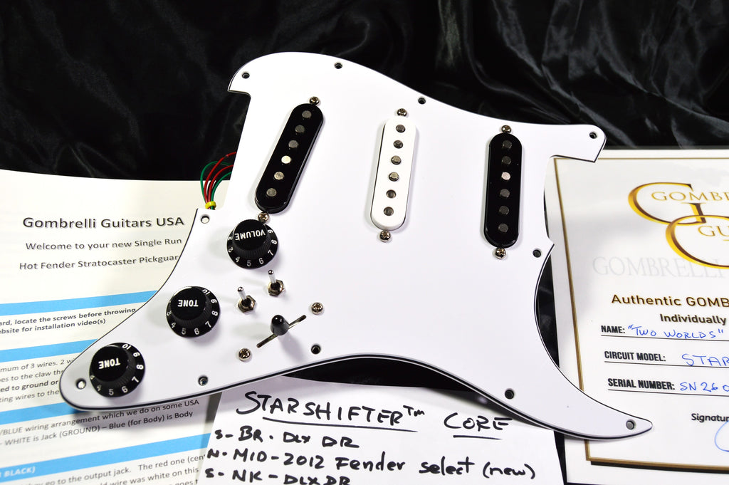 "TWO WORLDS" Pickguard STARSHIFTER™ CORE wiring