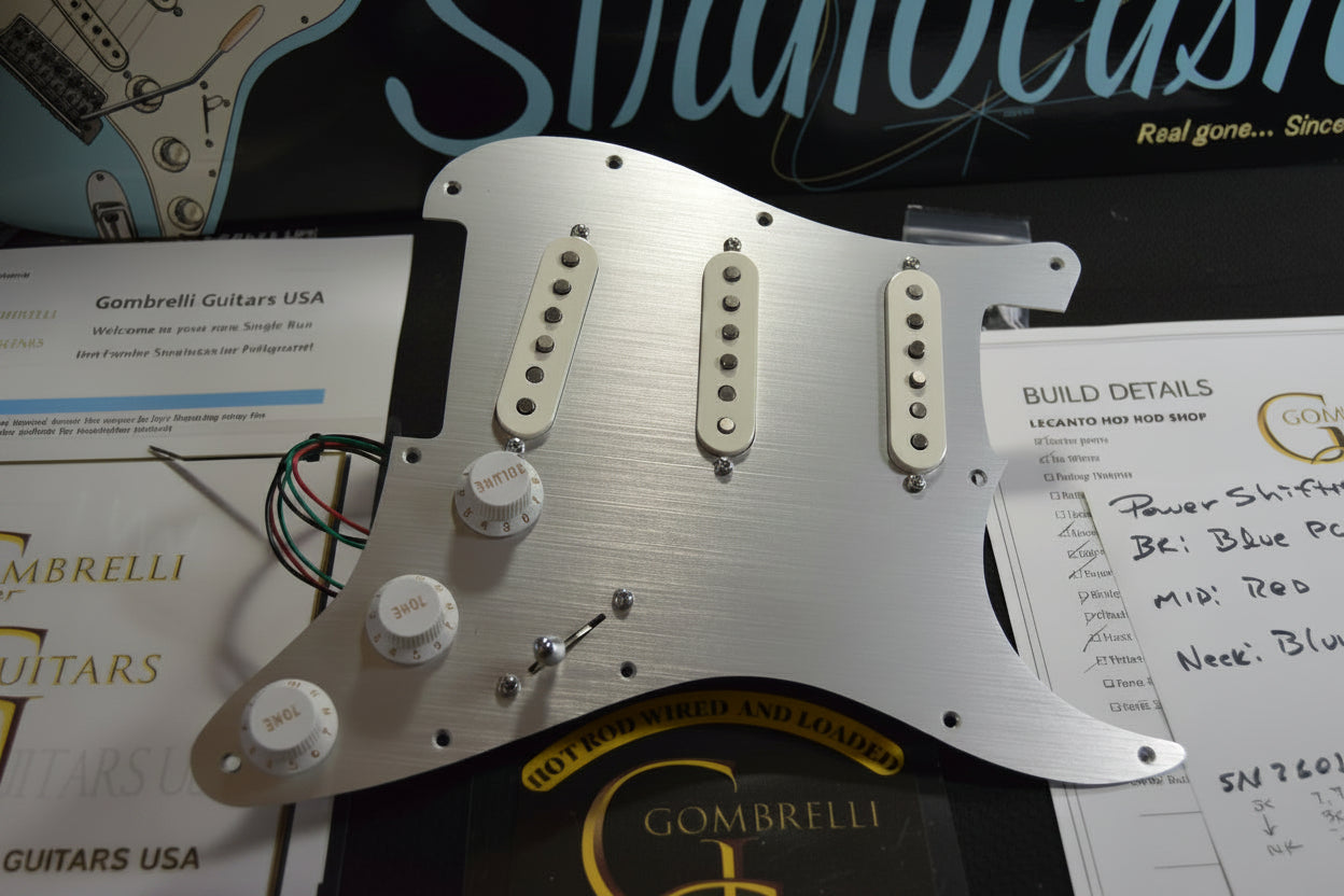 Silver Beatle hot rod pickguard