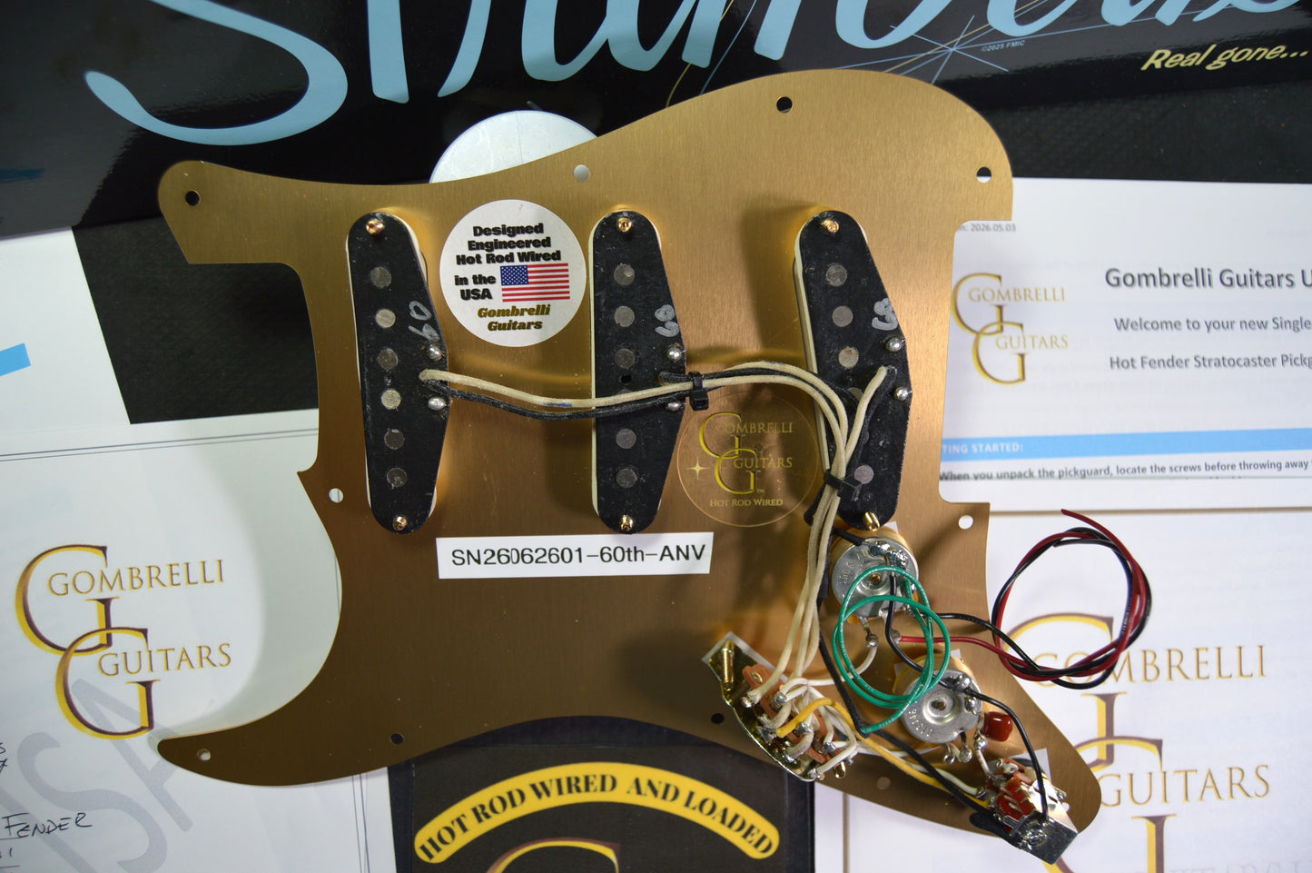 60th USA Anniversary DUAL VINTAGE BOOSTER™ Loaded Pickguard Stratocaster