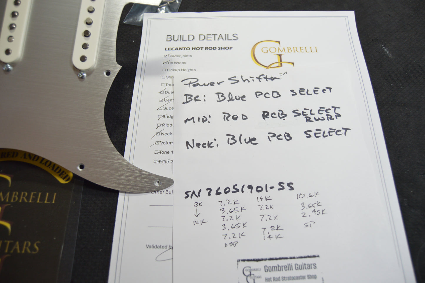 Silver Beatle Powershifter™ Hot Wired Anodized Stratocaster Pickguard
