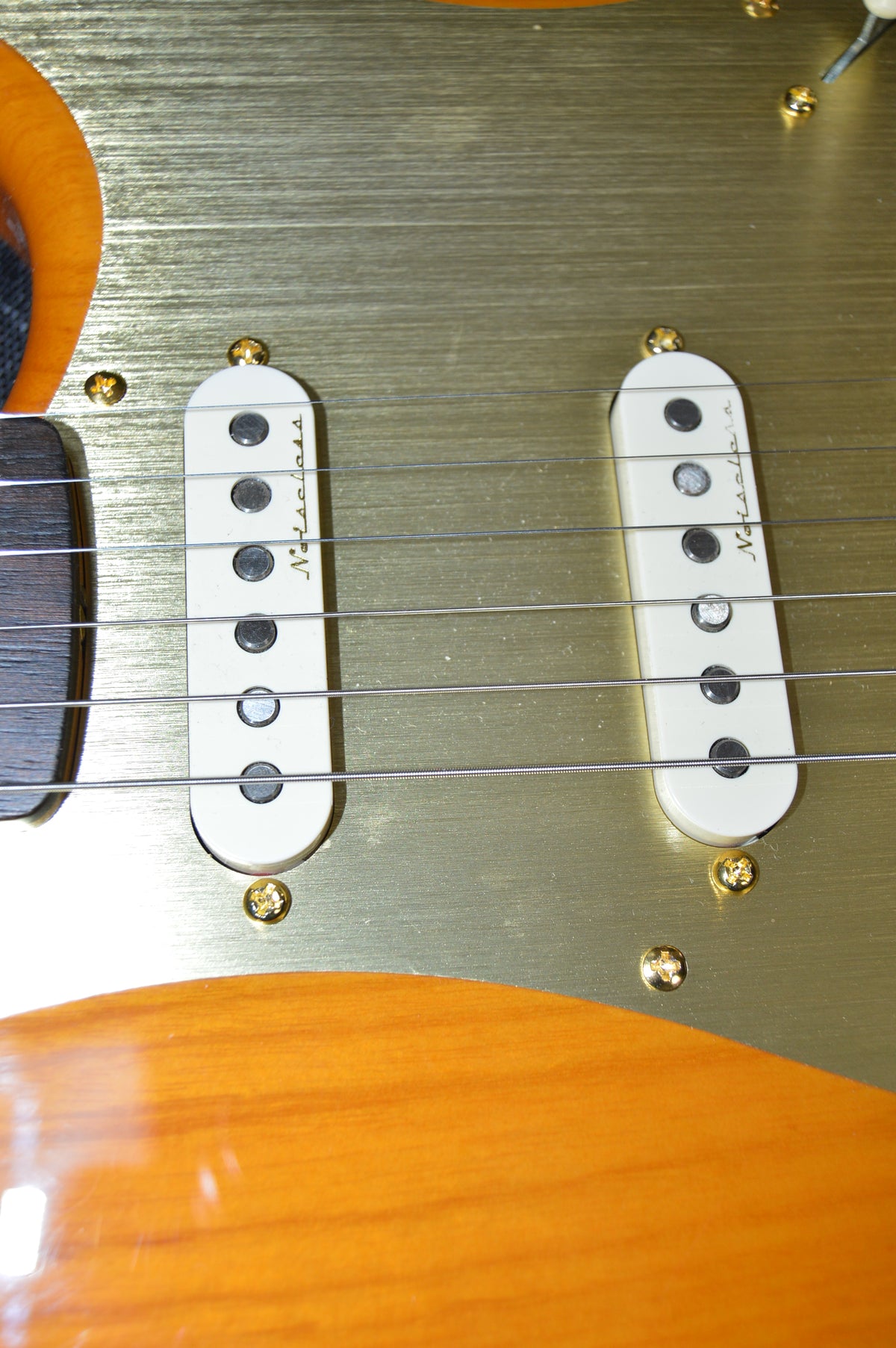 FSR Amber Transparent Stratocaster TBX Boost, Noiseless with Atomic Bucker