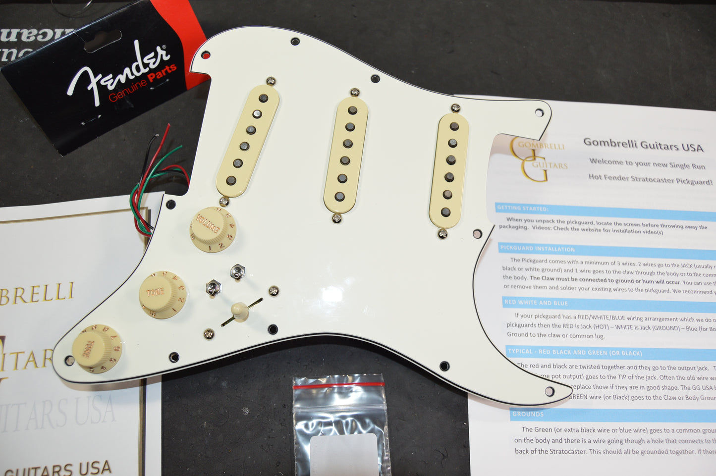 POWERSHIFTER™ Loaded Fender Pickguard Stratocaster Player Pro Hot Wired
