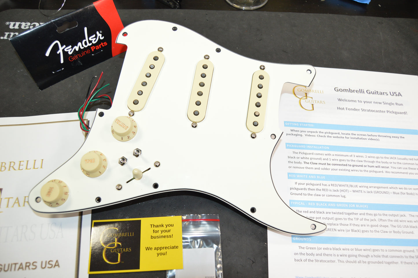 POWERSHIFTER™ Loaded Fender Pickguard Stratocaster Player Pro Hot Wired