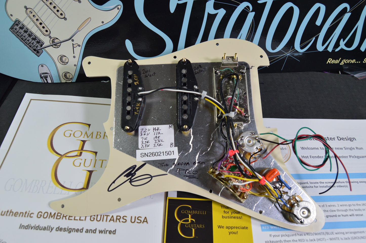 BIG BADDA BOOM PRO Stratocaster Pickguard HSS