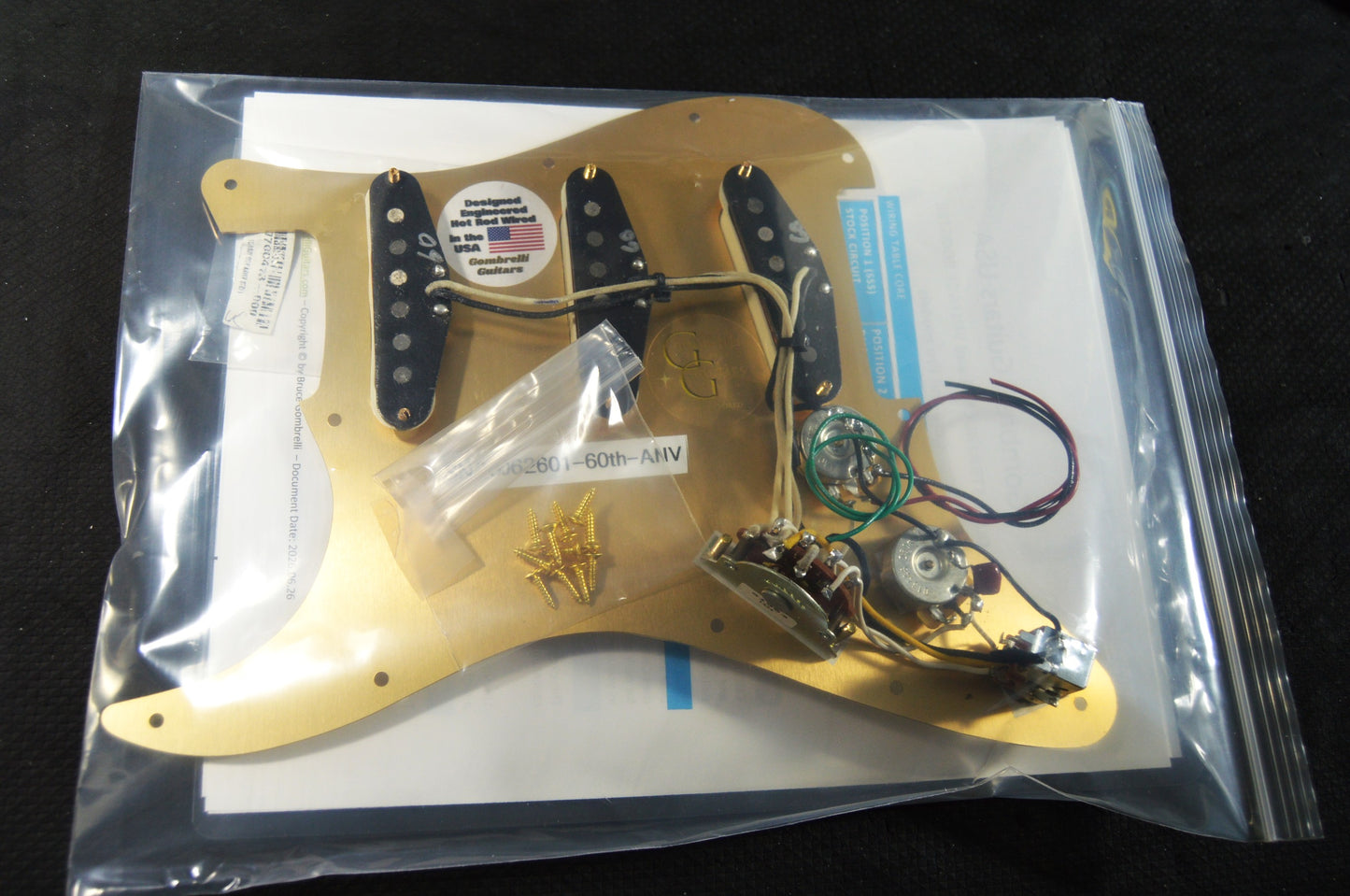 60th USA Anniversary DUAL VINTAGE BOOSTER™ Loaded Pickguard Stratocaster